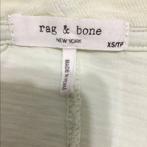 rag & bone Green V Neck Short Sleeve T-Shirt Size XS - Picture 3 of 5